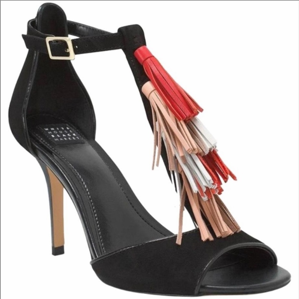NIB WHBM Gianna Multicolor Tassel Heels
